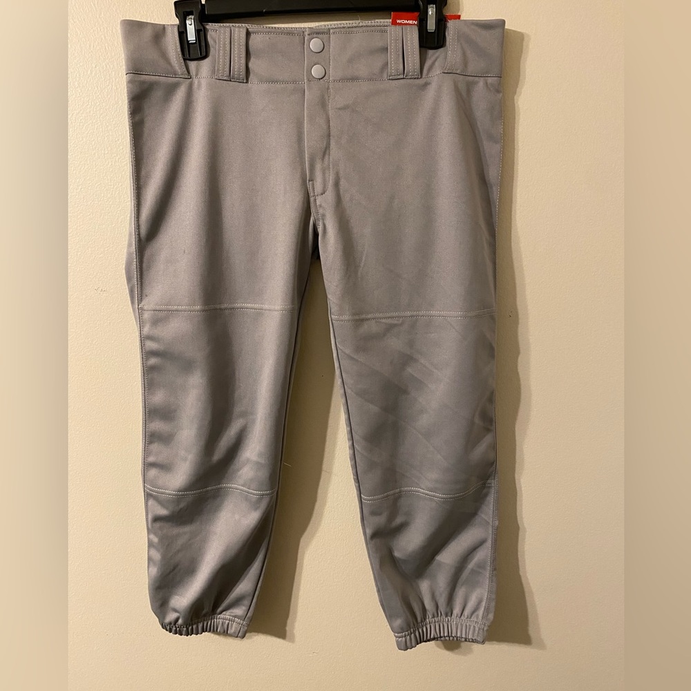 New NWT Womens Champro Low-Rise Baseball Pants Size Medium Gray